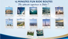 15 minutes fun ride around Dubai's iconic spots.